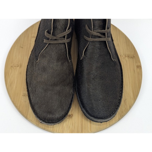 J Crew Chukka Boots Mens 11 Pony Hair 1990 MacAlister‎ Brown Shoes Italy - Picture 7 of 11